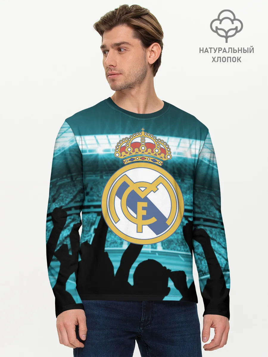 Мужской лонгслив базовый / Real Madrid