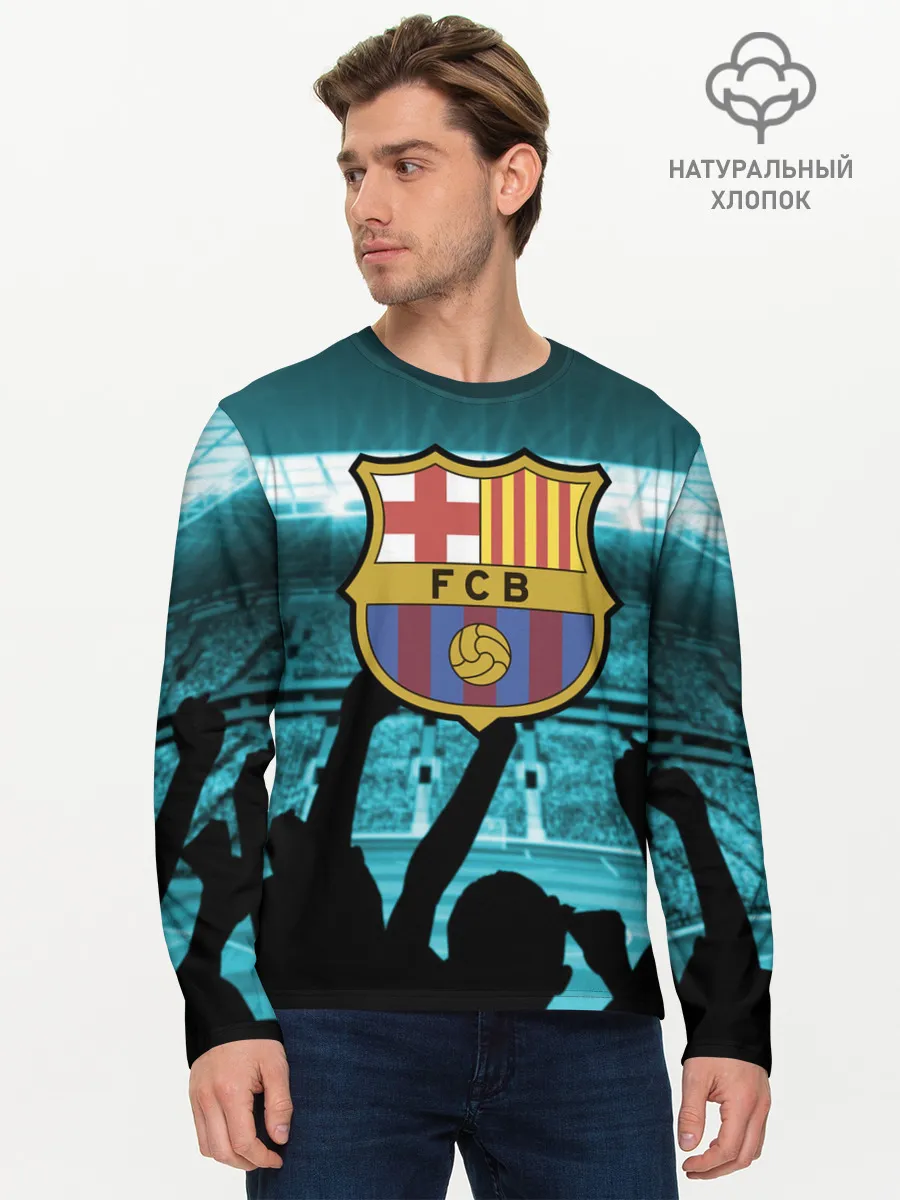 Мужской лонгслив базовый / Barcelona