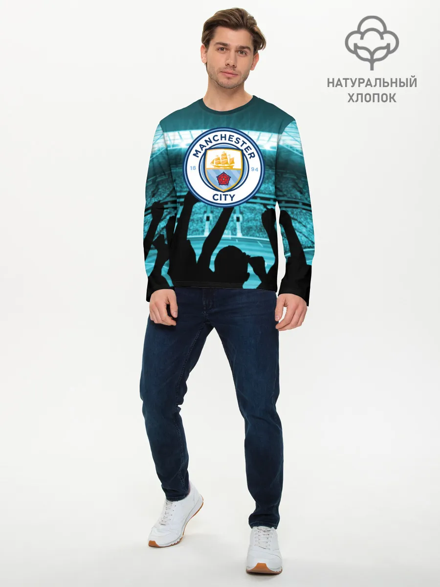 Мужской лонгслив базовый / Manchester City