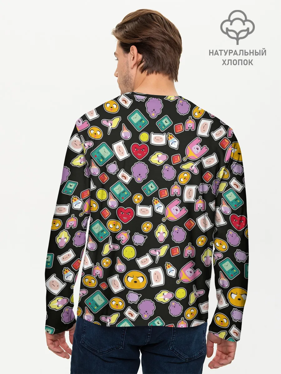 Мужской лонгслив базовый / Adventure Time stickers