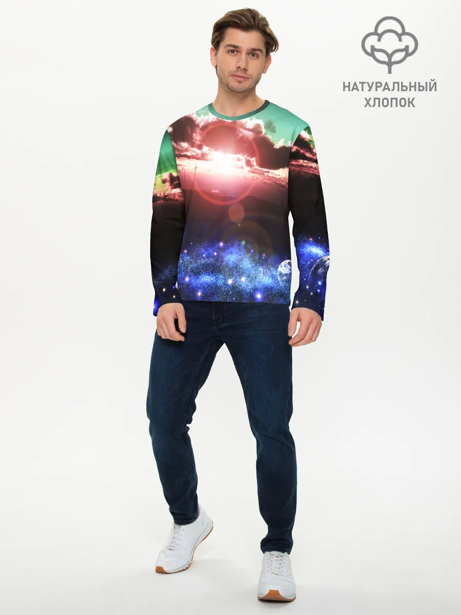 Мужской лонгслив базовый / ЗАКАТ НОЧНОЙ