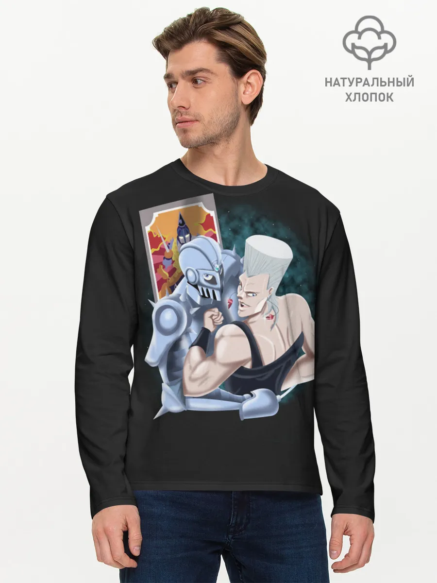 Мужской лонгслив базовый / Приключения ДжоДжо