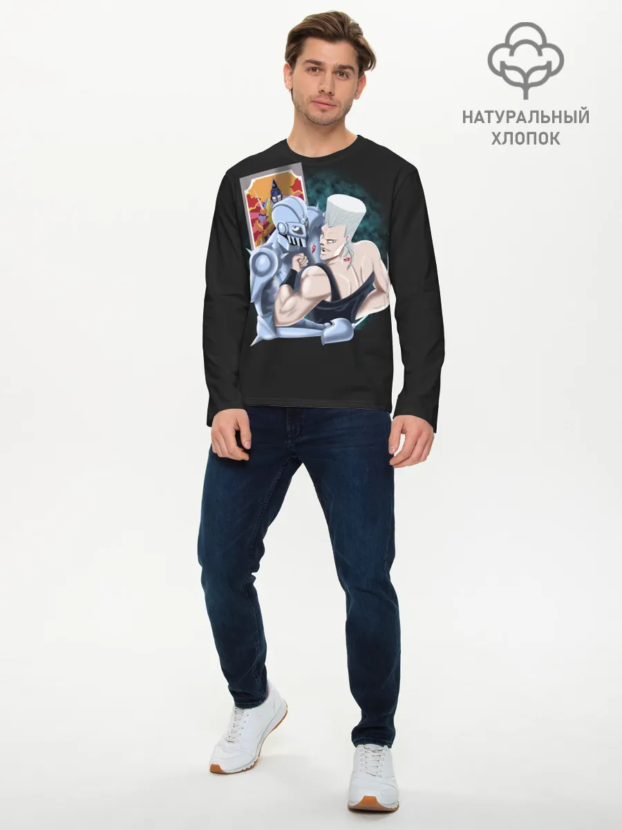 Мужской лонгслив базовый / Приключения ДжоДжо