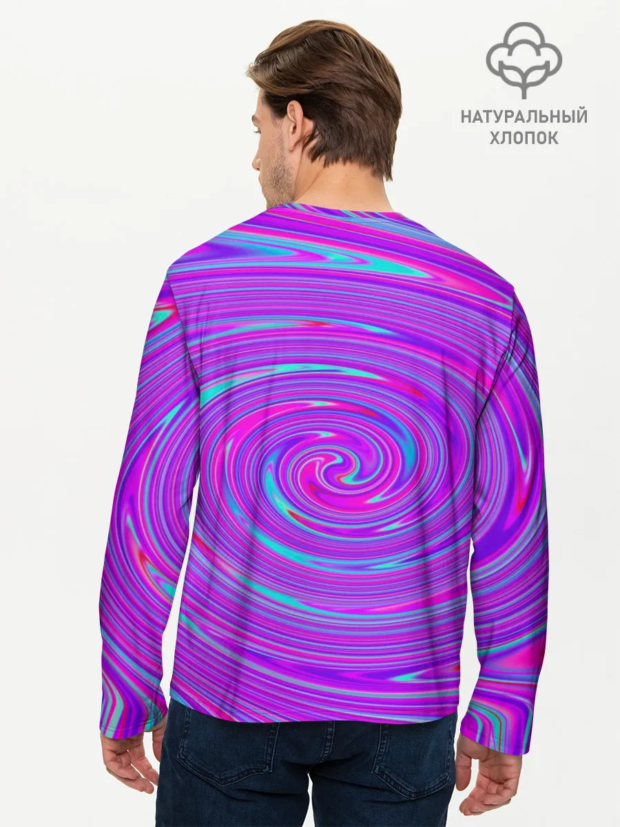 Мужской лонгслив базовый / Космическая футболка