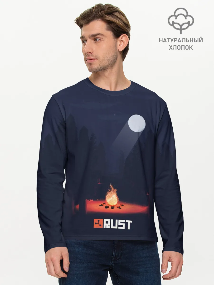 Мужской лонгслив базовый / Rust