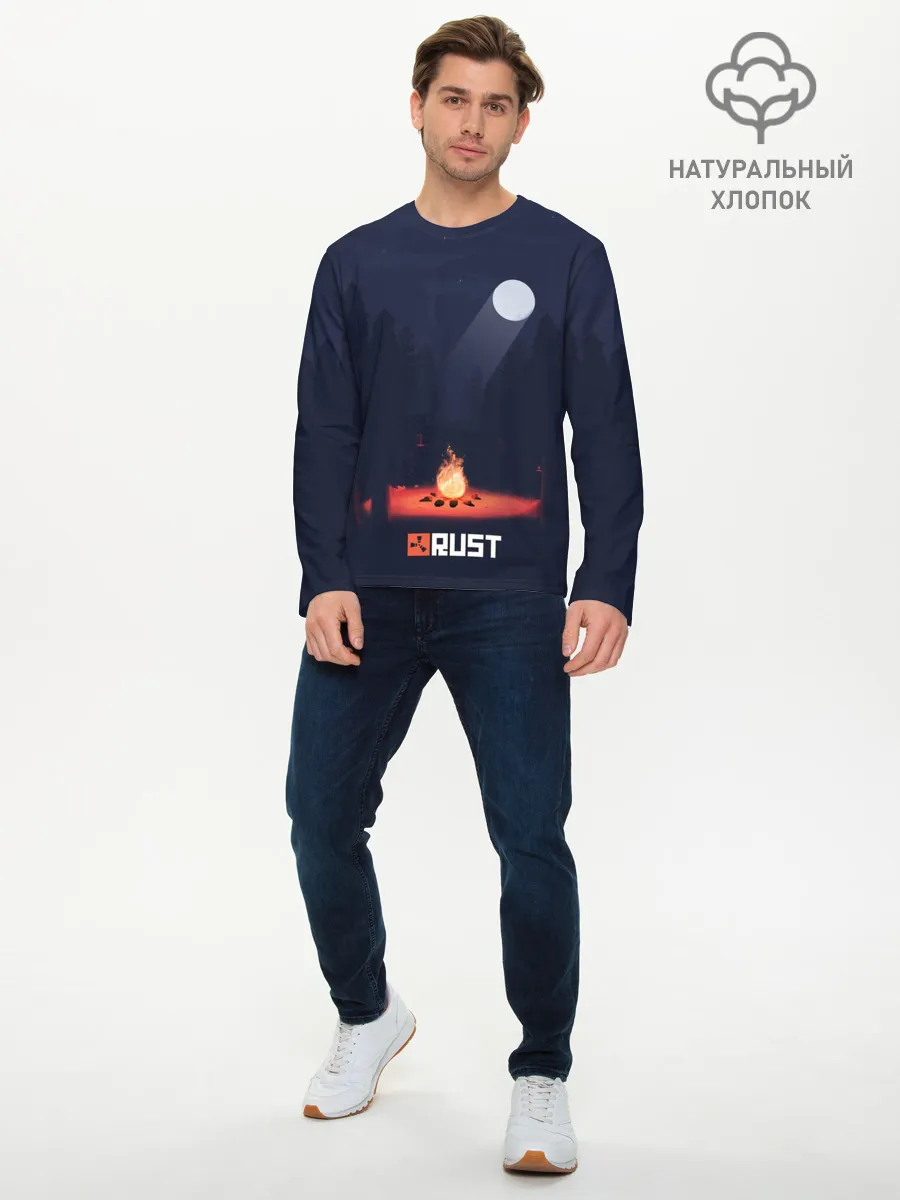 Мужской лонгслив базовый / Rust