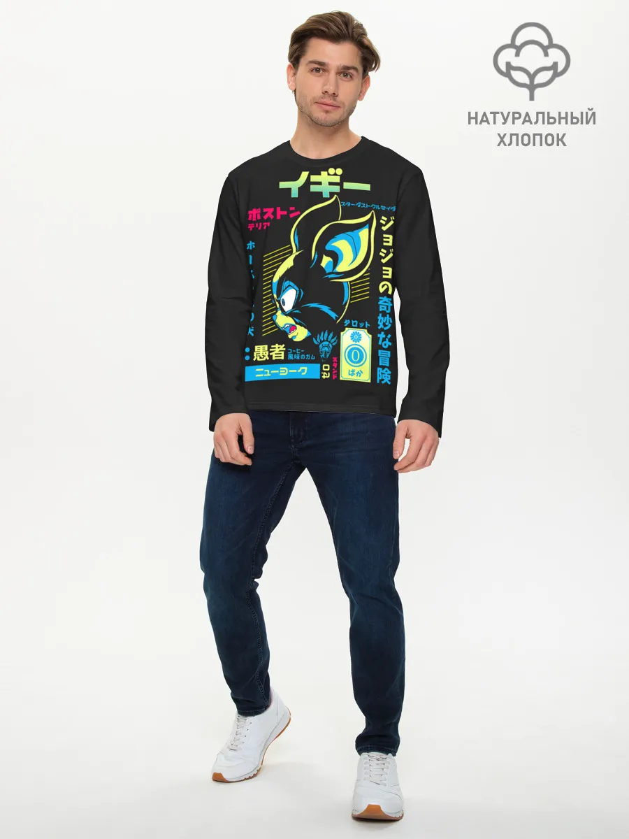 Мужской лонгслив базовый / Приключения ДжоДжо