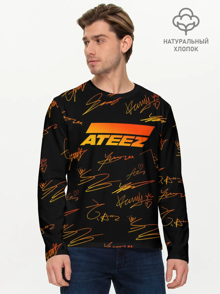 Мужской лонгслив базовый / ATEEZ АВТОГРАФЫ