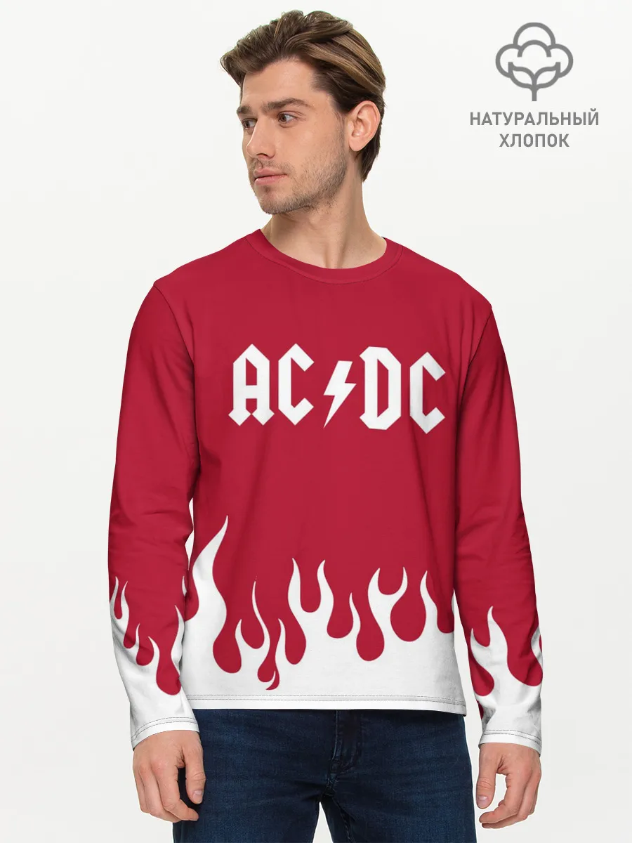Мужской лонгслив базовый / AC DC