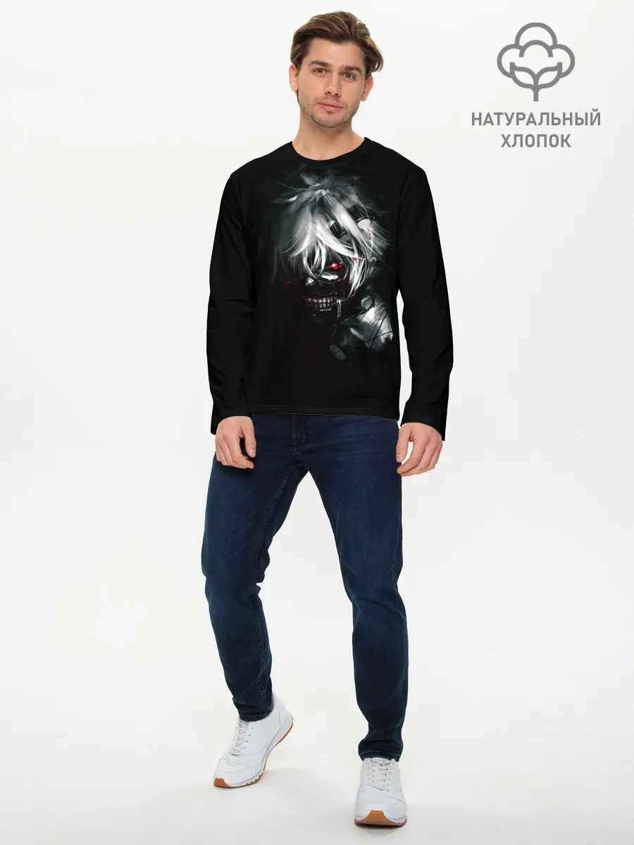 Мужской лонгслив базовый / Токийский гуль