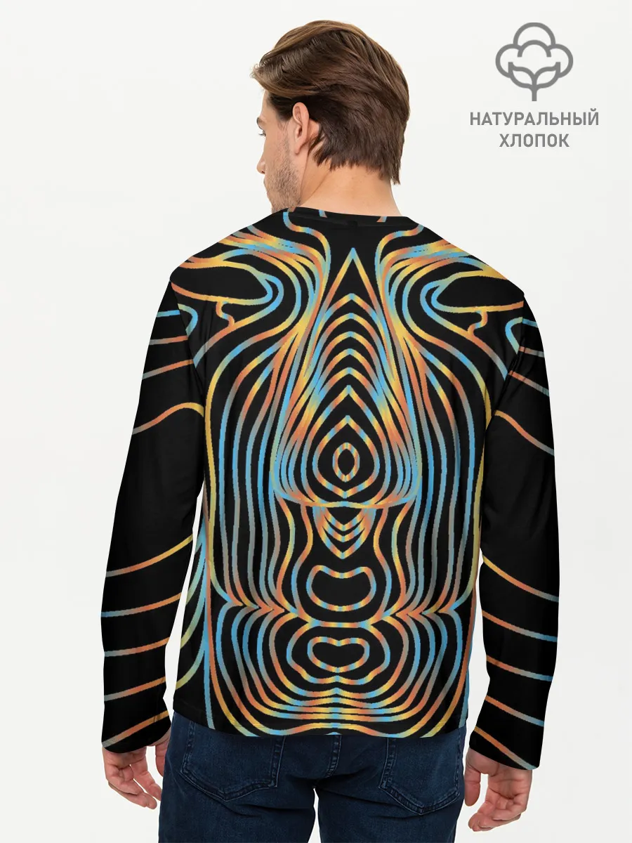 Мужской лонгслив базовый / Неоновое свечение