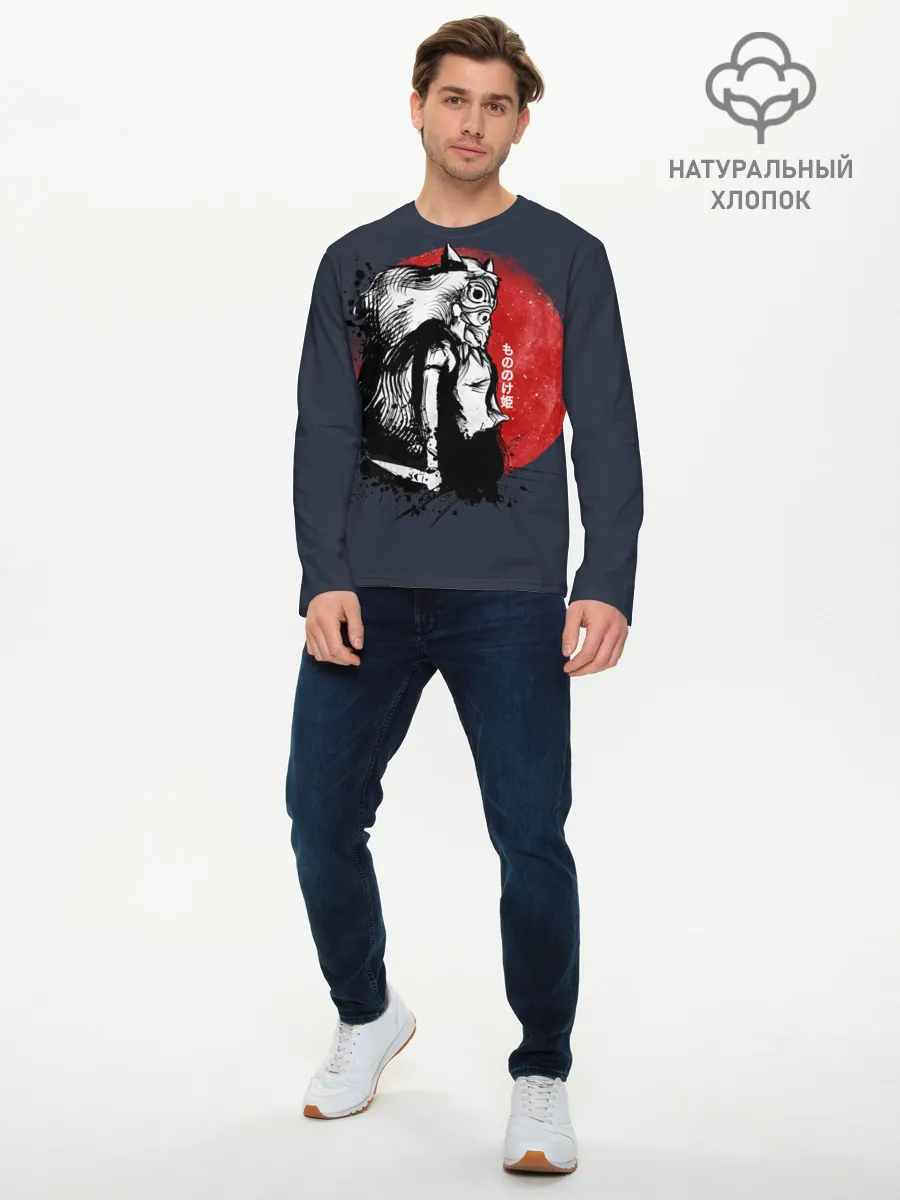 Мужской лонгслив базовый / Принцесса Мононоке