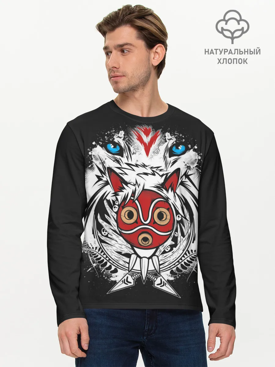 Мужской лонгслив базовый / Принцесса Мононоке