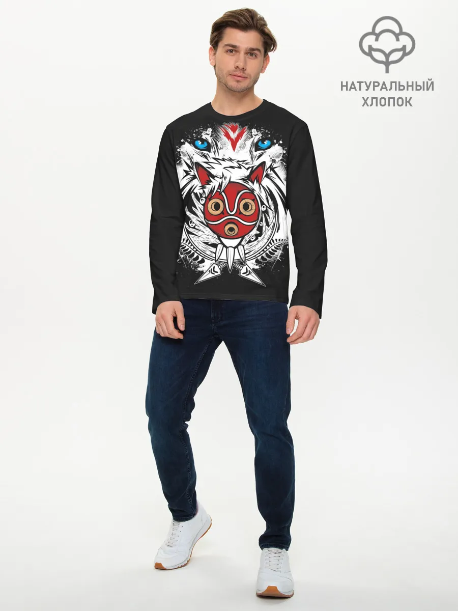 Мужской лонгслив базовый / Принцесса Мононоке