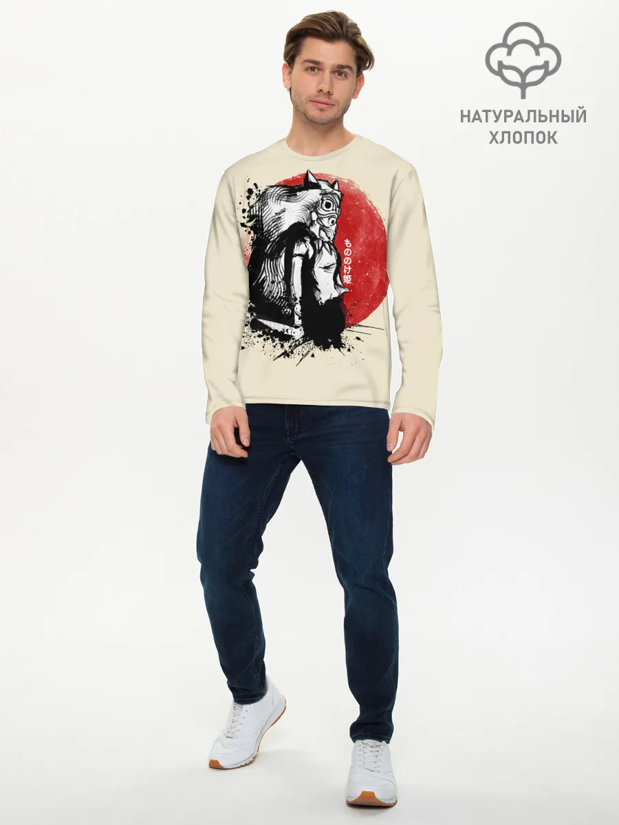 Мужской лонгслив базовый / Принцесса Мононоке