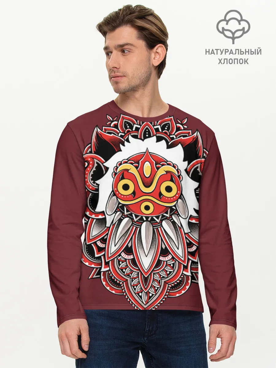 Мужской лонгслив базовый / Принцесса Мононоке