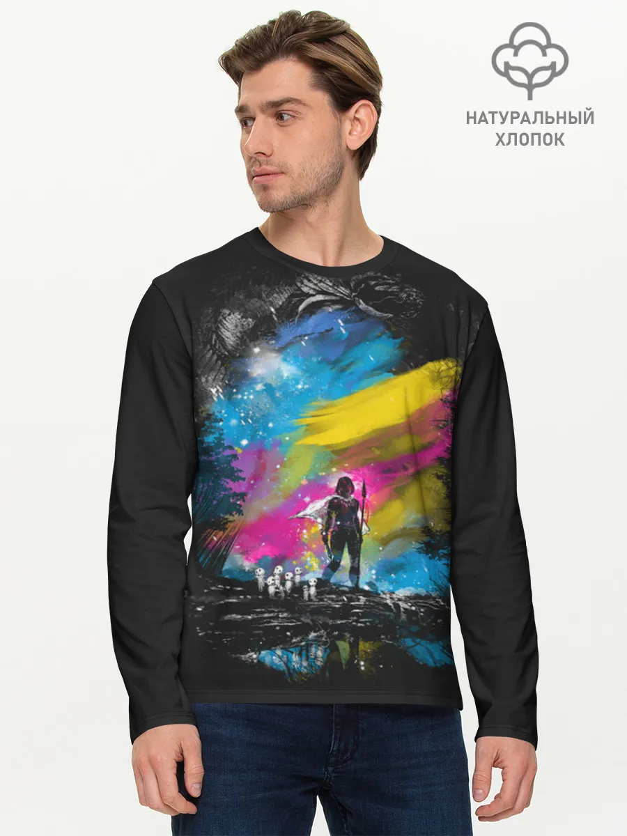 Мужской лонгслив базовый / Принцесса Мононоке