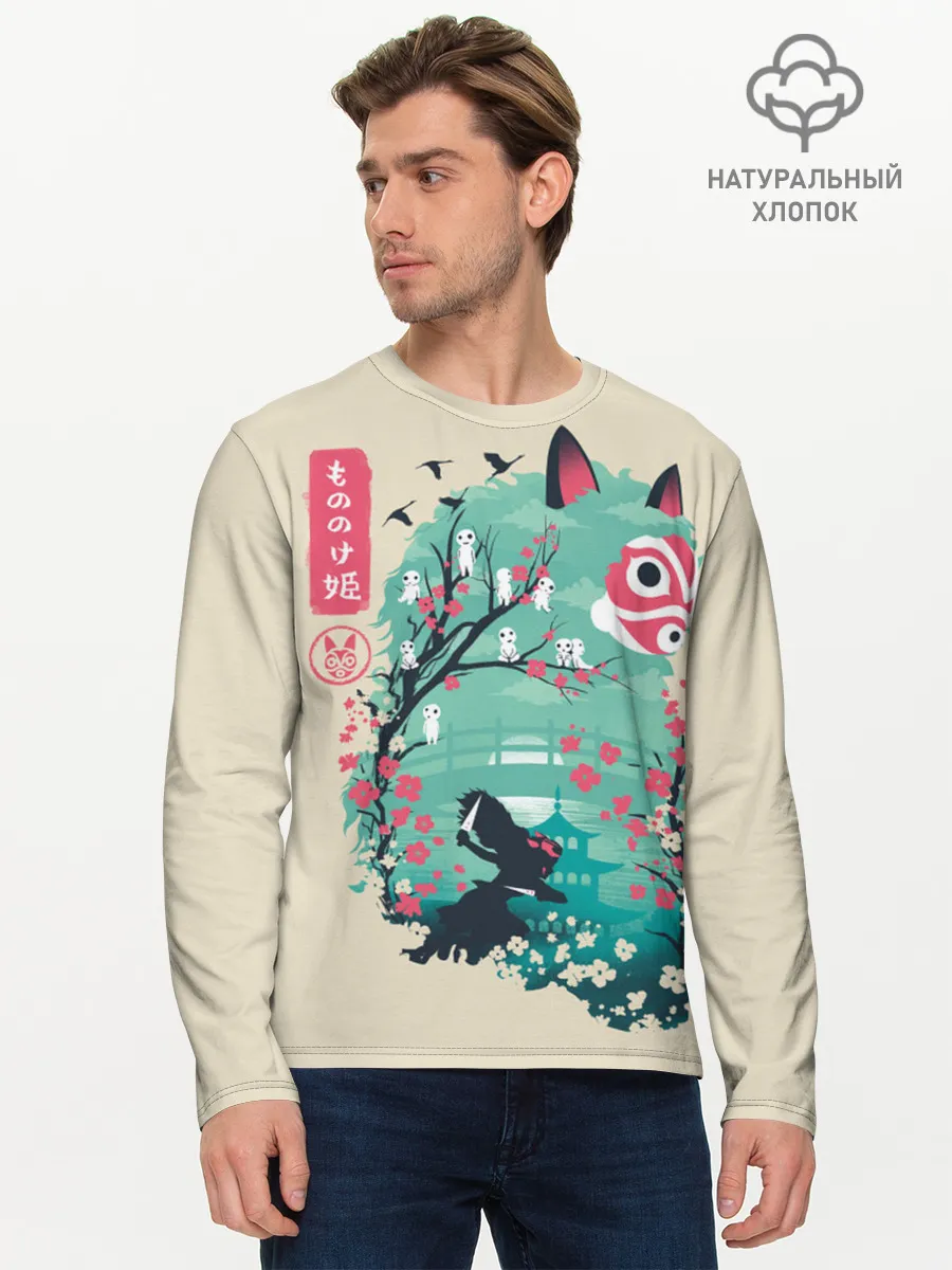 Мужской лонгслив базовый / Princess Mononoke