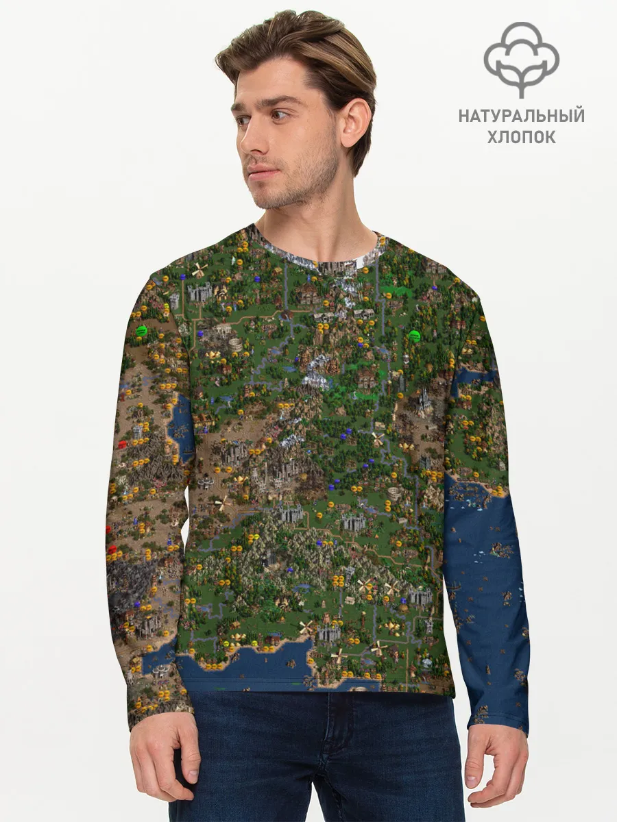 Мужской лонгслив базовый / Карта в Heroes 3