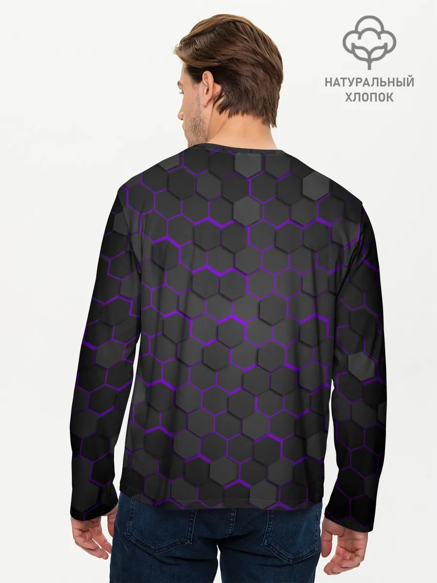 Мужской лонгслив базовый / OCTAGON сиреневый
