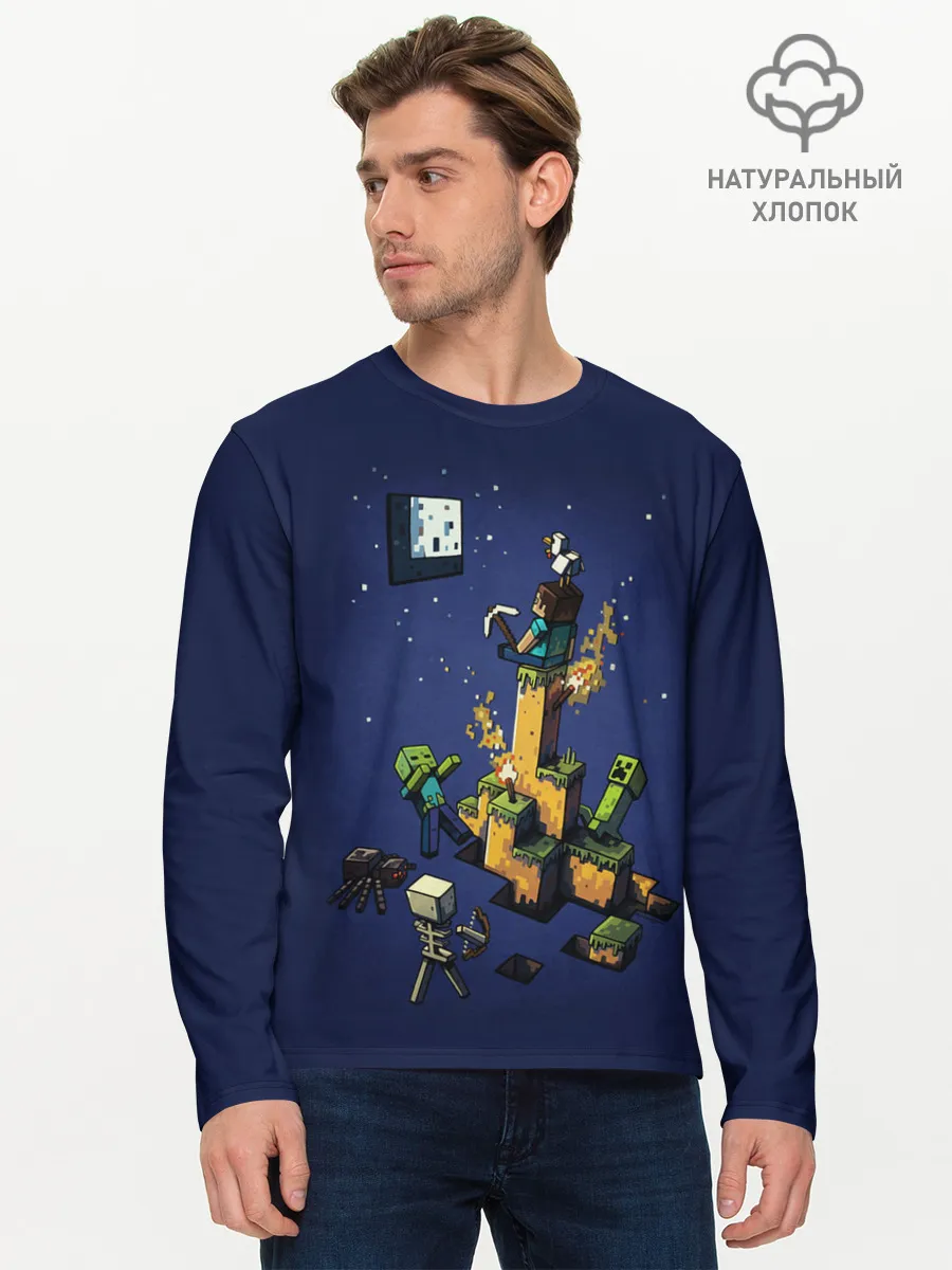 Мужской лонгслив базовый / MINECRAFT