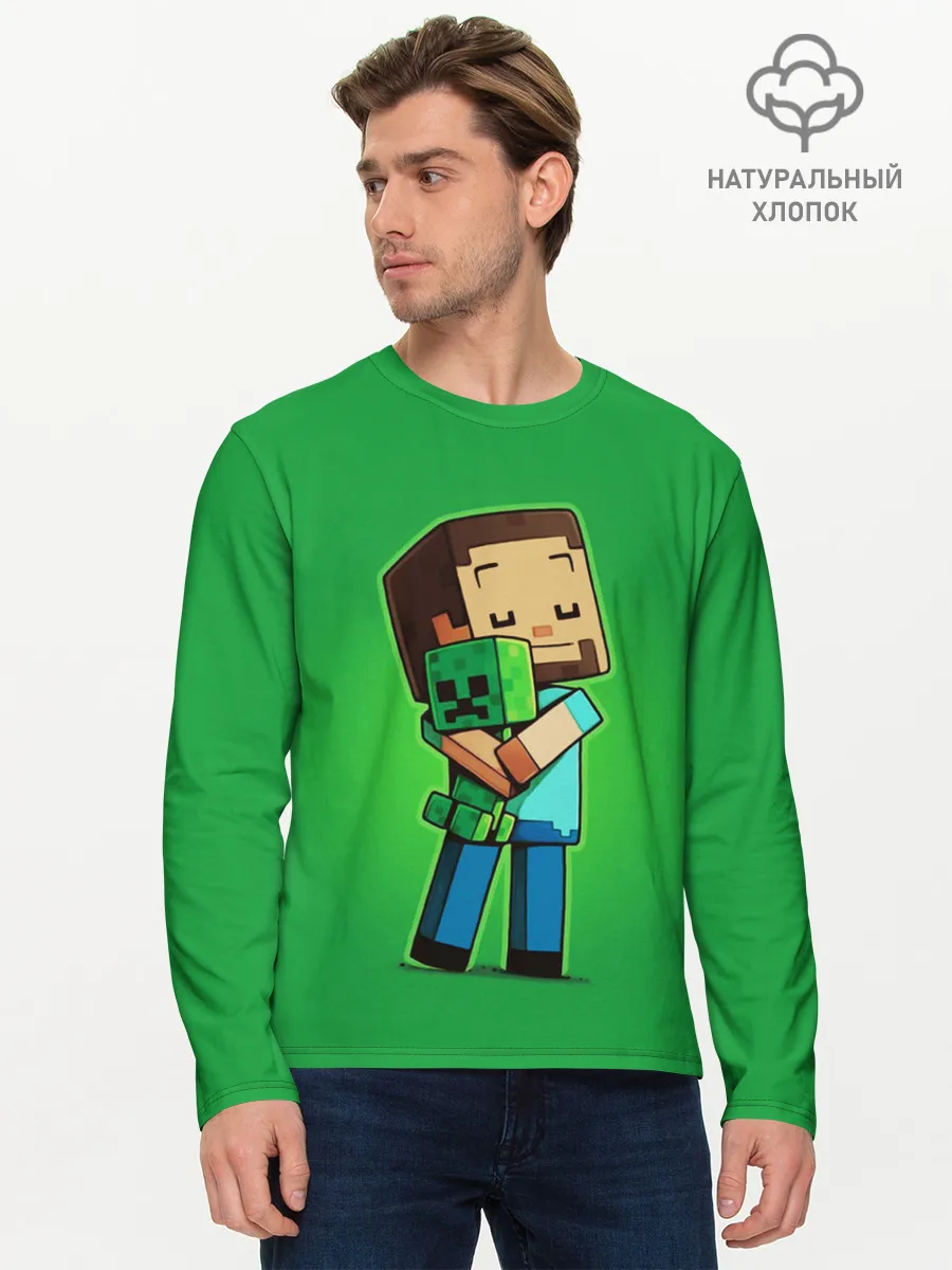 Мужской лонгслив базовый / MINECRAFT