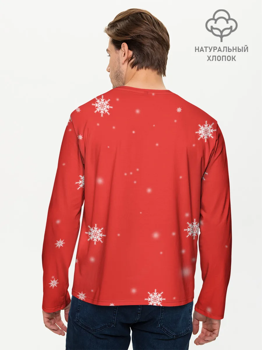 Мужской лонгслив базовый / Новогодний Отель Хазбин.