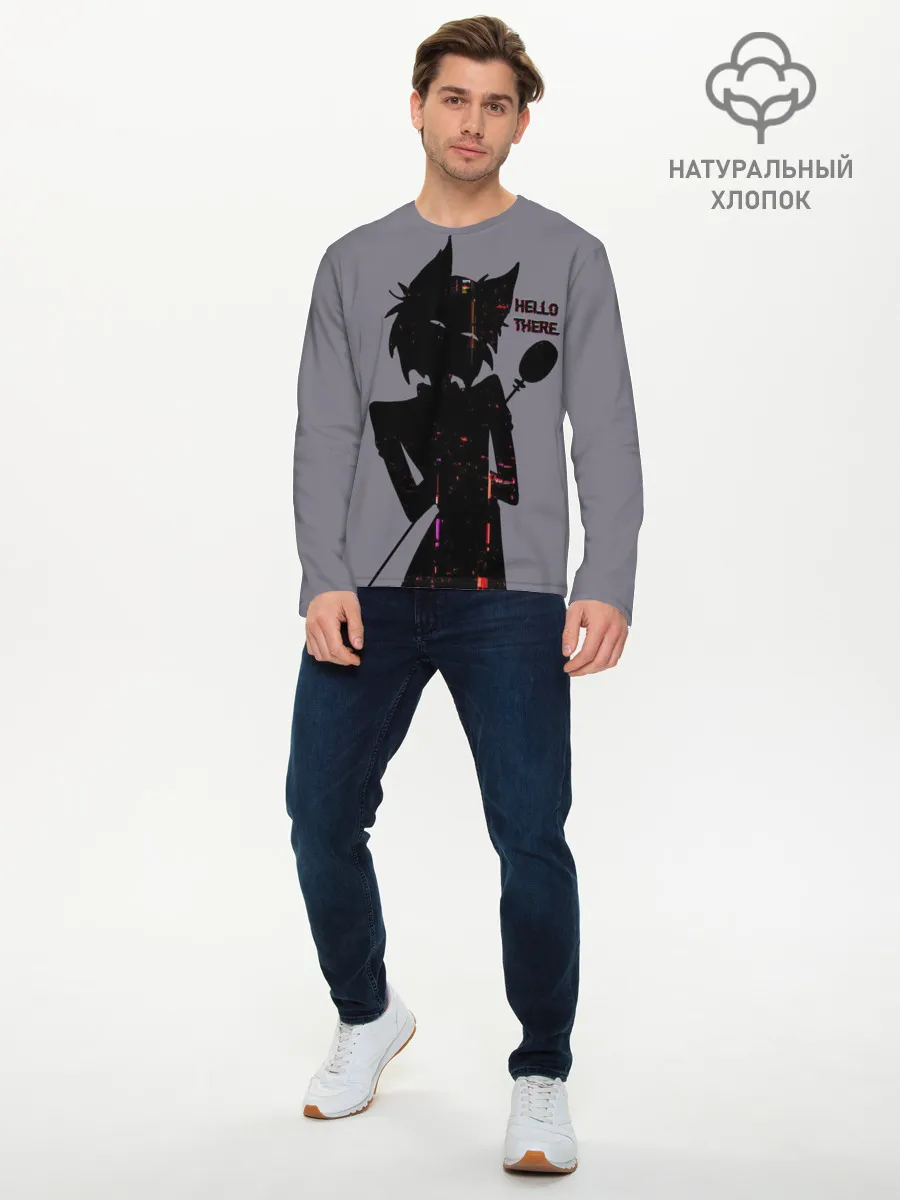 Мужской лонгслив базовый / Отель Хазбин