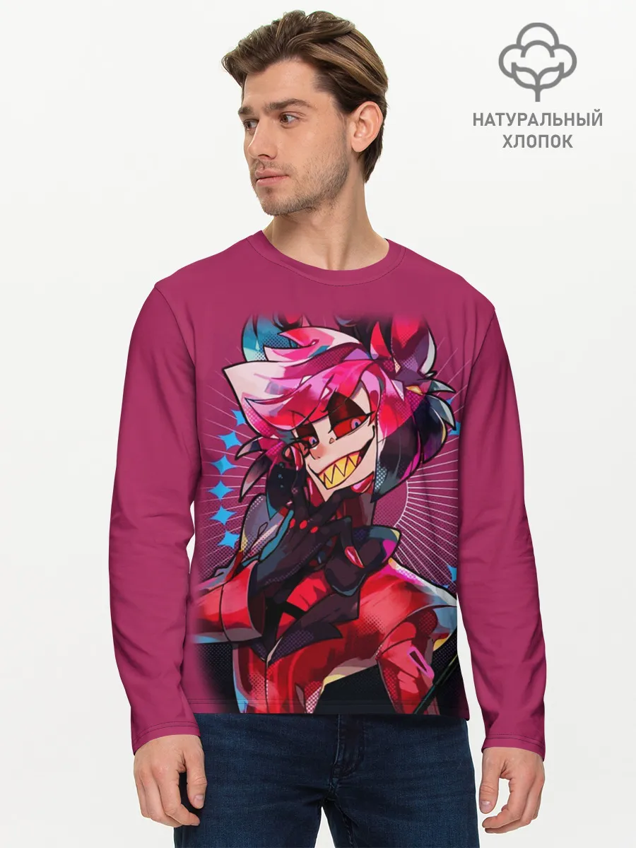 Мужской лонгслив базовый / Отель Хазбин
