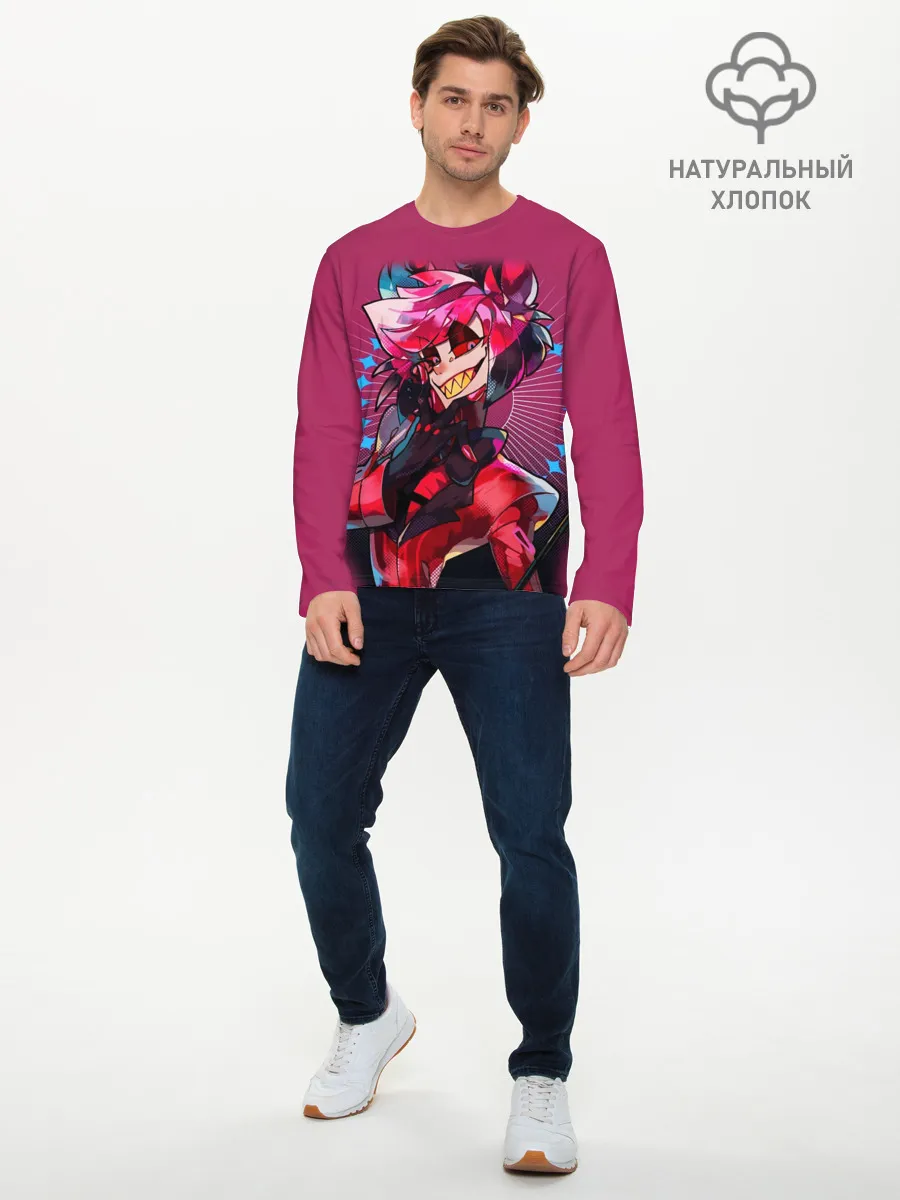 Мужской лонгслив базовый / Отель Хазбин
