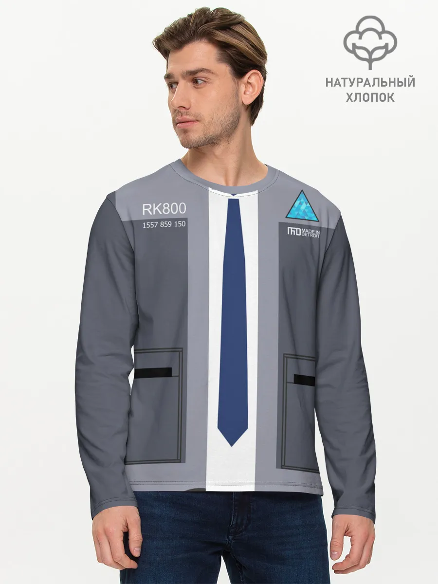 Мужской лонгслив базовый / Detroit:become