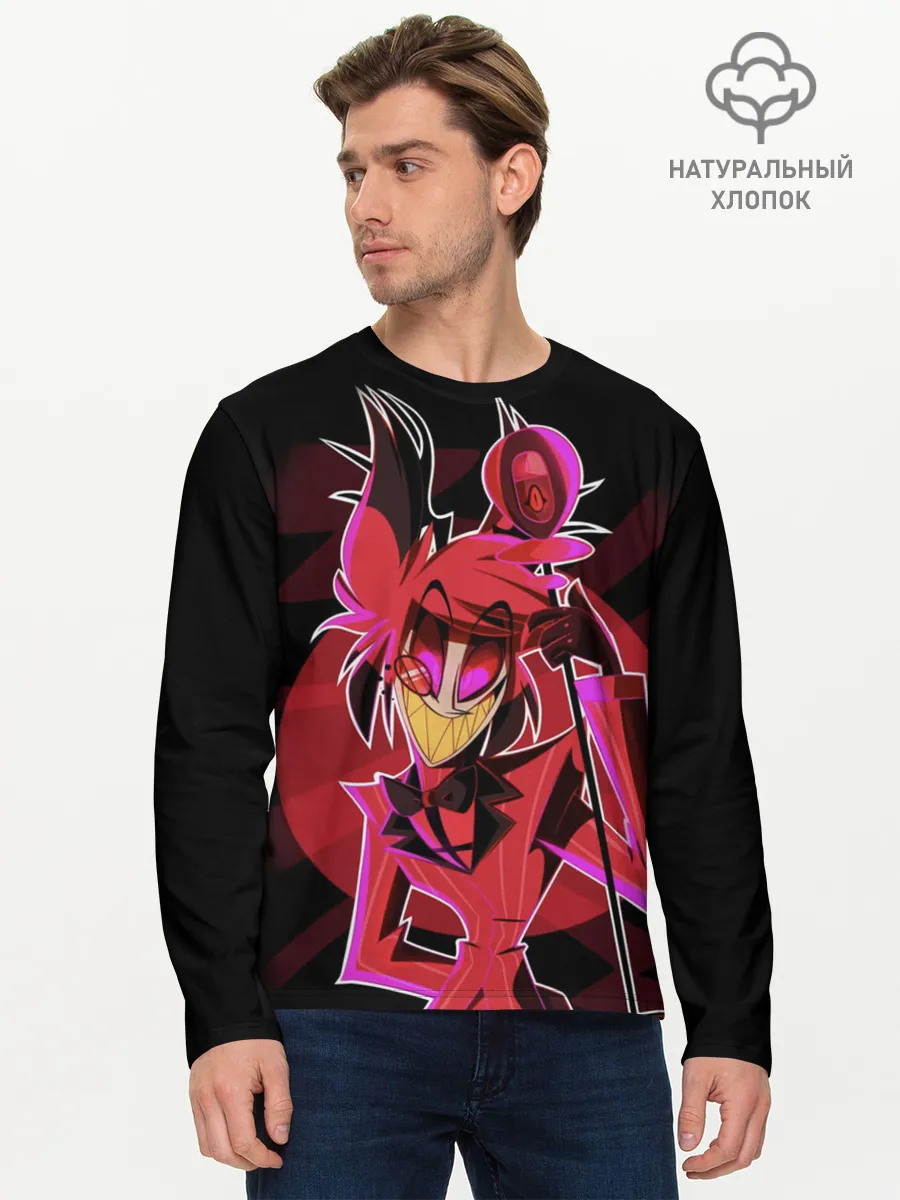 Мужской лонгслив базовый / Отель Хазбин