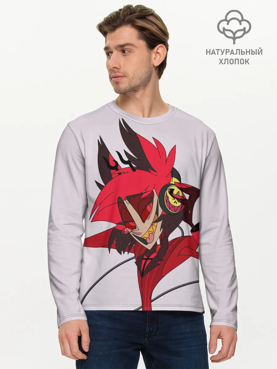 Мужской лонгслив базовый / Отель Хазбин