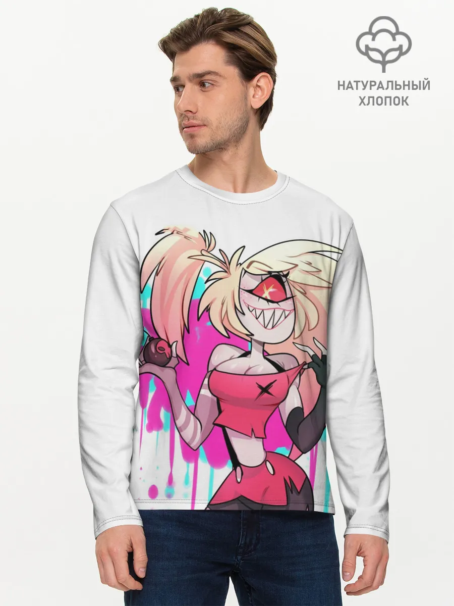 Мужской лонгслив базовый / Отель Хазбин