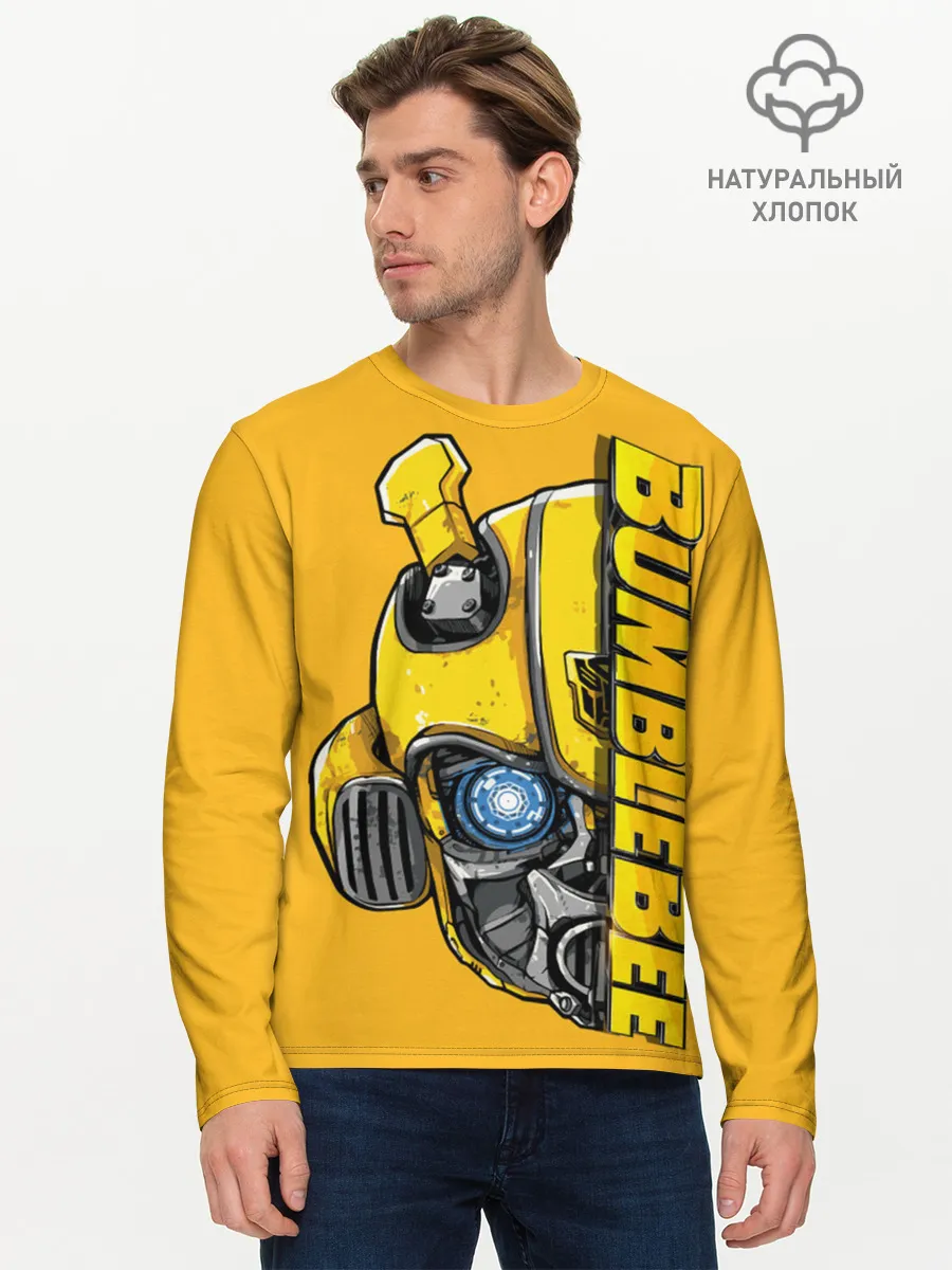 Мужской лонгслив базовый / Transformers Bumblebee
