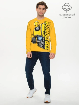 Мужской лонгслив базовый / Transformers Bumblebee