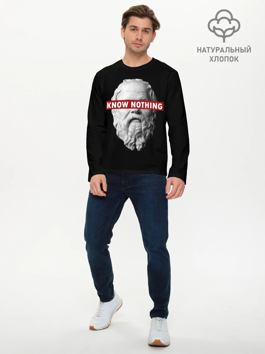 Мужской лонгслив базовый / Ничего Не Знаю