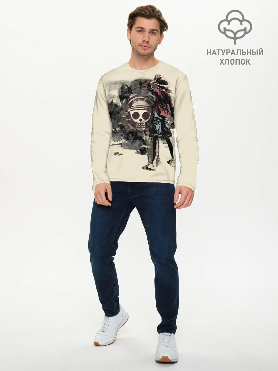 Мужской лонгслив базовый / Пиратский остров One Piece