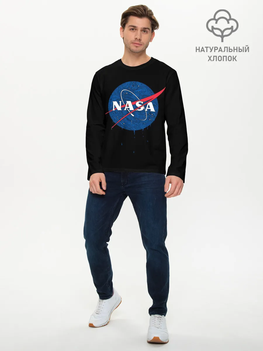 Мужской лонгслив базовый / NASA Краски