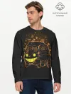 Мужской лонгслив базовый / My Neighbor Totoro оранжевый кот