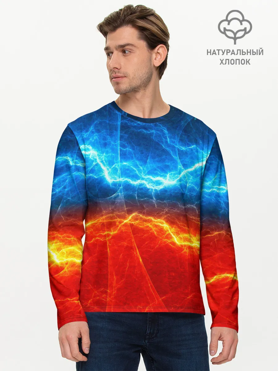 Мужской лонгслив базовый / Лёд и огонь