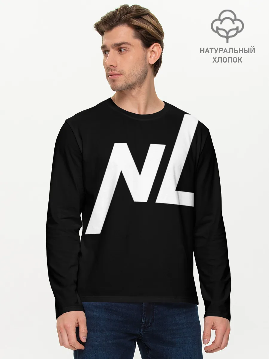 Мужской лонгслив базовый / NL logo