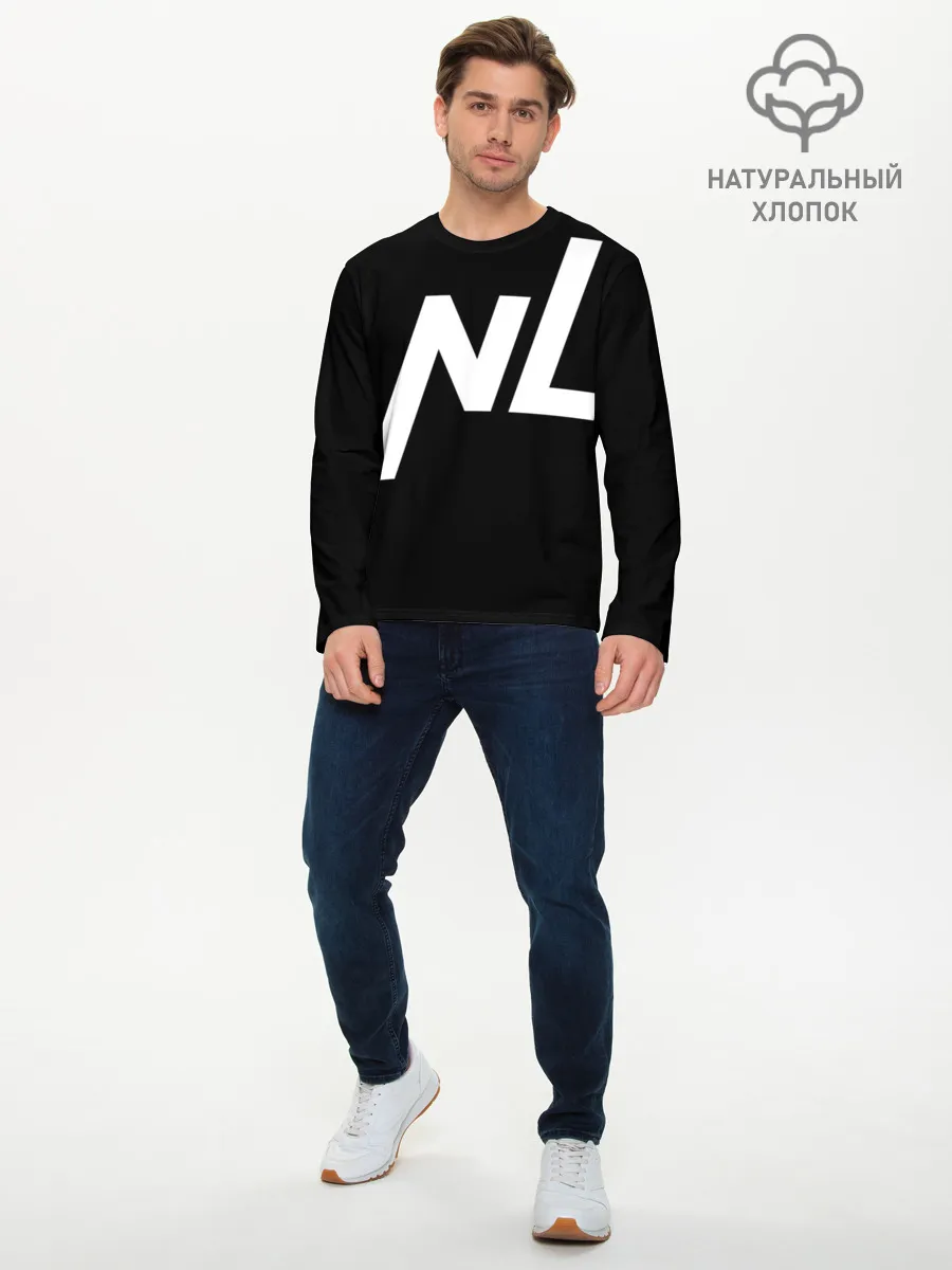 Мужской лонгслив базовый / NL logo