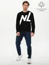 Мужской лонгслив базовый / NL logo