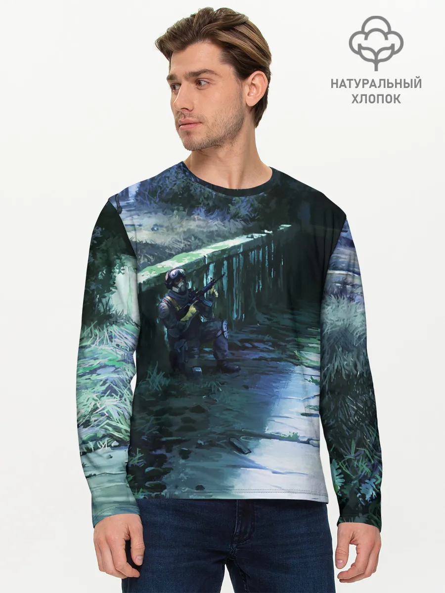 Мужской лонгслив базовый / Сталкер 2021