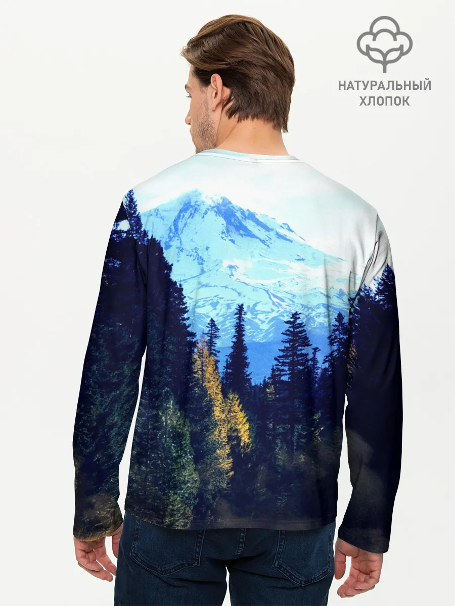 Мужской лонгслив базовый / лес