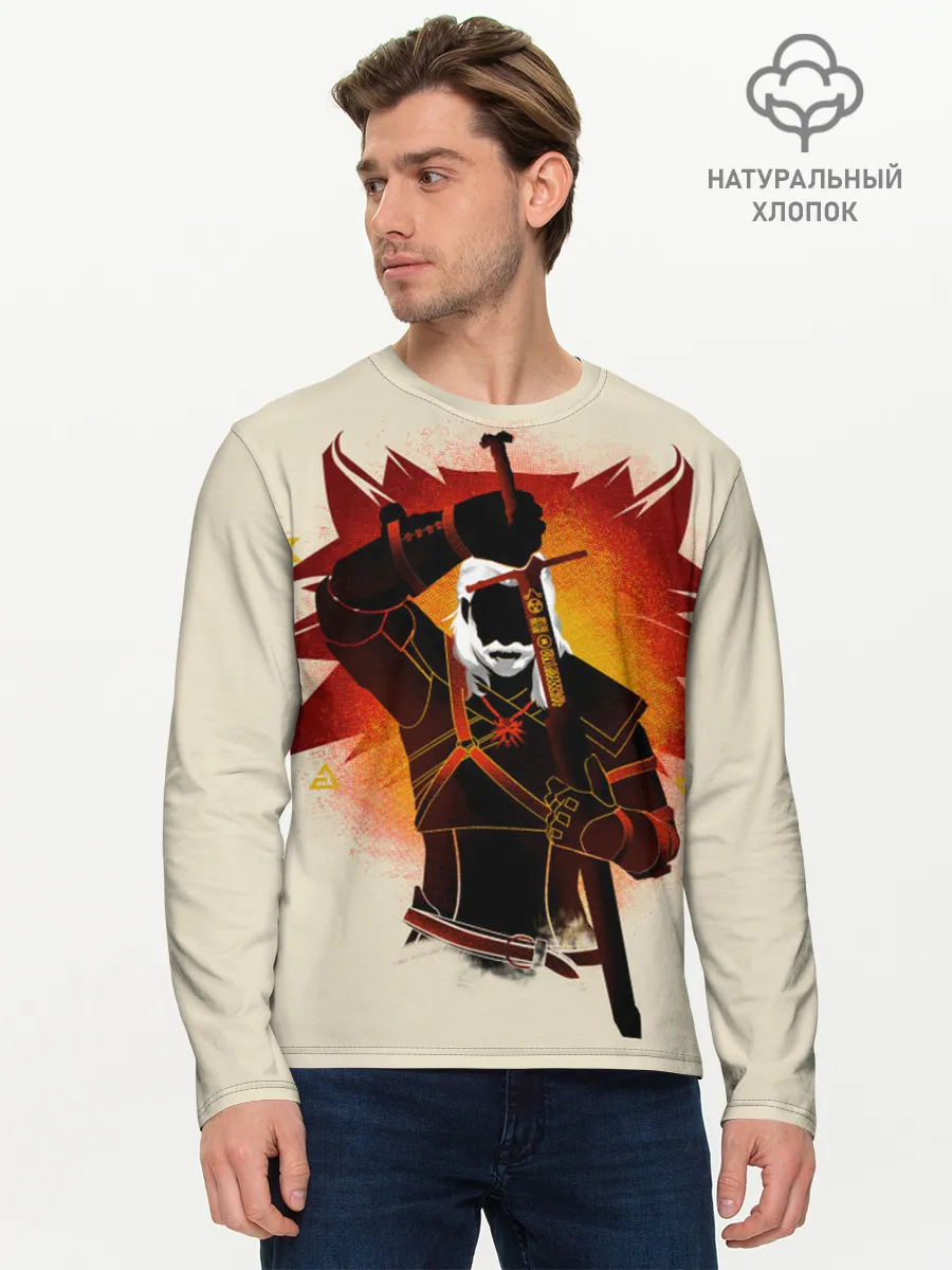 Мужской лонгслив базовый / Ведьмак 3: Дикая Охота