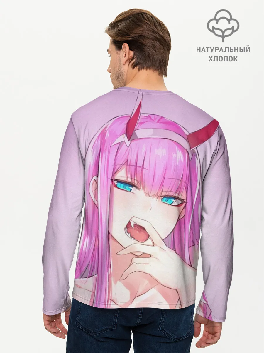 Мужской лонгслив базовый / ахегао зеро ту