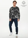 Мужской лонгслив базовый / Пиксельный камуфляж
