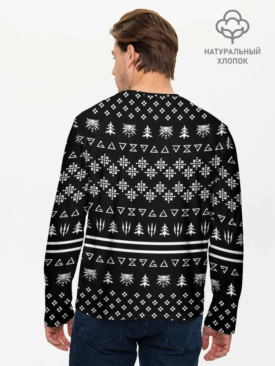 Мужской лонгслив базовый / ВЕДЬМАК НОВОГОДНИЙ